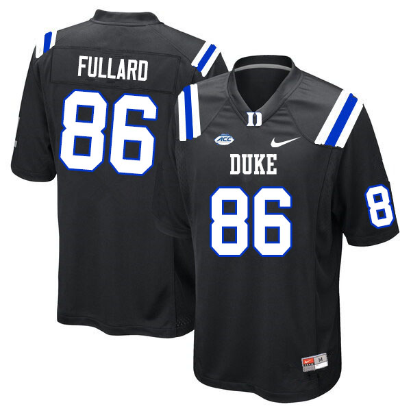 Men #86 DJ Fullard Duke Blue Devils College Football Jerseys Sale-Black
